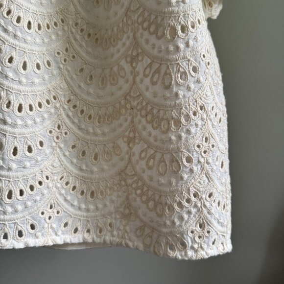 Sezane Embroidered Ecru Blouse - 34 - Picture 4 of 10